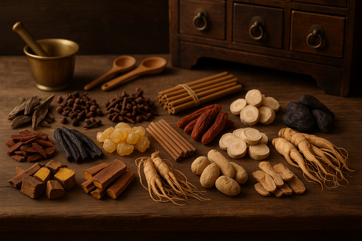 Regenerate a picture of herbs without chinese label 